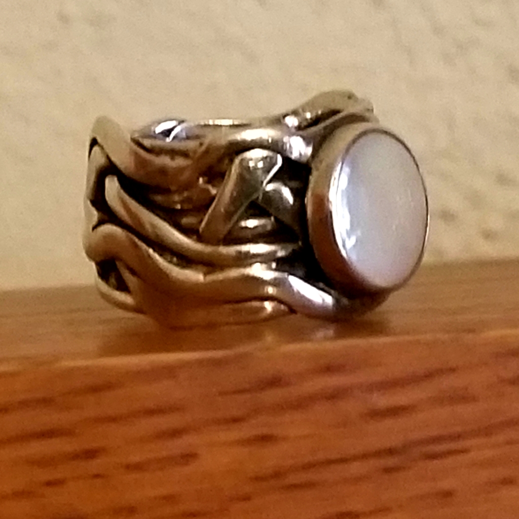 Silpada Sterling Silver & Coin Pearl Ring